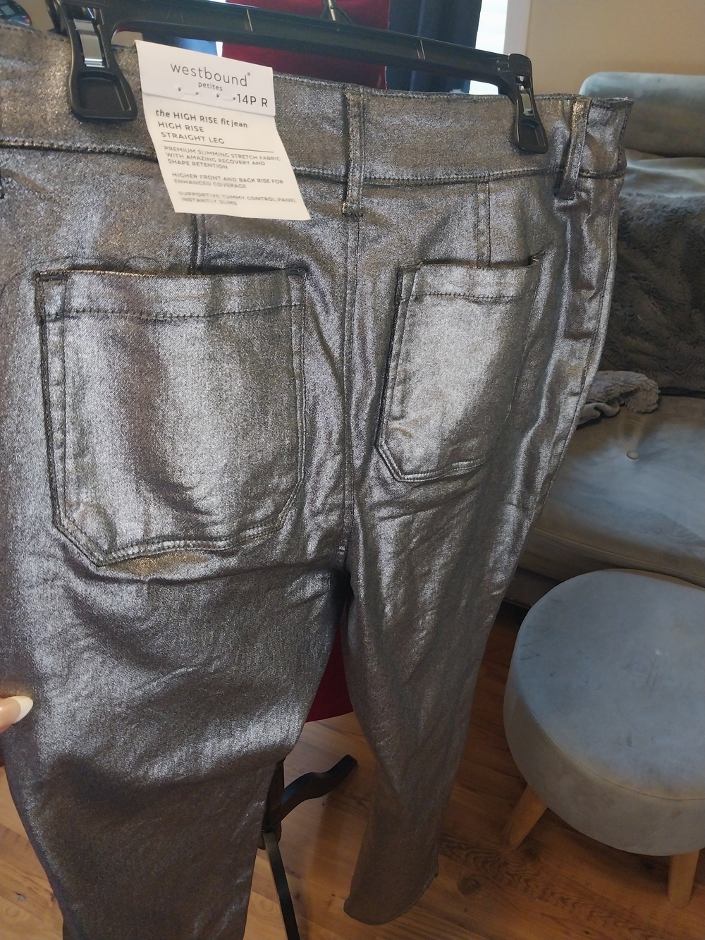 Westbound Metallic High-Rise Women’s Jeans - Silver